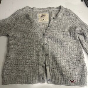 Hollister Light Gray Women's Knit Cardigan